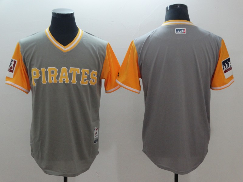 2018 Men Pittsburgh Pirates Blank Grey New Rush limited MLB Jerseys->pittsburgh pirates->MLB Jersey